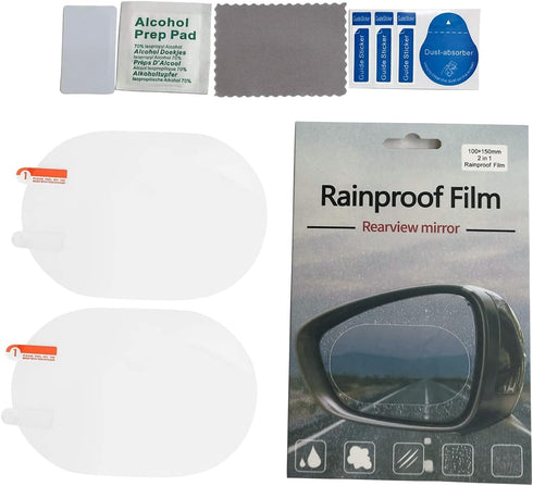 2 Pcs Car Rearview Mirror Films Anti Fog Car Rainproof Films Waterproof Car Mirror Rain Protector Film Wing Mirror Rain Deflector Film for Cars Tr...