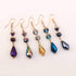60PCS 8x12mm Crystal Glass Teardrop Beads, Vertical Hole Faceted Spacer Beads for DIY Jewelry Making...