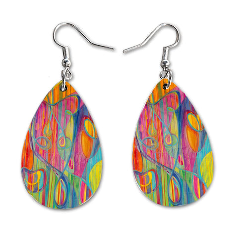 Maureen Claffy Artist Collection | Cut To The Light Teardrop Dangle Earrings Set | Cute Girls Womens Jewelry Earings | Holiday Gifts | Summer Deco...