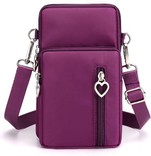 WITERY Waterproof Nylon Cute Crossbody Cell Phone Purse Smartphone Wallet Bag for Women...