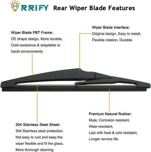 Rear Windshield Wiper Arm Blade 95391372 for Chevrolet Chevy Spark 2016-2021 Back Windshield Wiper Assembly...