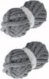 Chunky Yarn? Chunky Chenille Yarn for Hand Knitting, Gray Chunky Plush Yarn for DIY, Extra Chunky Yarn for Hand Knit Blankets (30 Yards, 8 Ounces ...