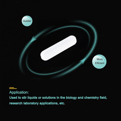 MECCANIXITY Magnetic Stirrer Mixer Stir Bar Rod 40mm(1.57") x9mm Cylinder Shape PTFE Coating Magnet White for Laboratory 2Pcs...