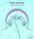 Kids Headphones, Toddler Headphones with Safe Volume Limiter 94dB, Wired School Headphones for Kid with Adjustable and Flexible Design for Boys an...