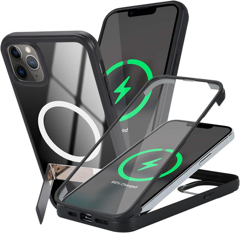 for iPhone 11 Pro Max Magsafe Case,iPhone 11 Pro Max Case with Screen Protector,iPhone 11 Pro Max Case with Stand,Phone Case for 11 Pro Max Magnet...