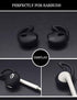 DUKABEL Ear Hook Covers for Earbud Headphones, 5 Pairs Soft Silicon Earhooks Ear Loops with Wings Compatible with Apple Airpods, Samsung Earbuds(B...