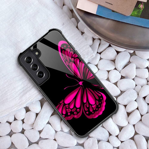 ZHEGAILIAN Case Compatible with Samsung Galaxy S21 Case,Pink Butterfly Case for Galaxy S21 Women Girls,Shockproof Dropproof Case for Samsung S21 C...