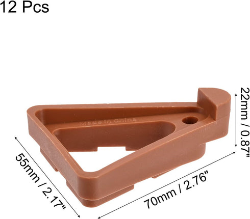 MECCANIXITY 12 Pcs Plant Pot Feet 2.8" Invisible Plastic Stand Holders Risers for Flower Plant, Indoor, Outdoor, Patio, Deck, Garden, Greenhouse (...