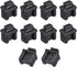 uxcell 10pcs SFP Silicone Protectors Cap Port Cover Anti Dust 14mmx12mmx17mm Black...