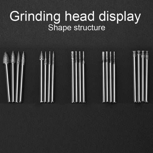 50-Piece 1/8-Inch Shank Diamond Coated Rotary Burrs Set...