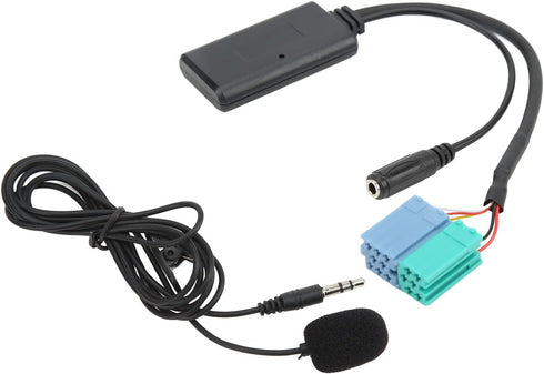 Car Bluetooth Audio Adapter Cable,Wireless Audio AUX Input Adapter Wire Bluetooth 5.0 with Microphone for...