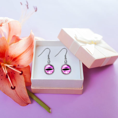 50 Pieces Earrings Wire Hooks Blanks Bezel Trays with 50 Pieces 12 mm Glass Cabochons Setting, Silver Stainless Steel Earring Blanks for DIY Jewel...