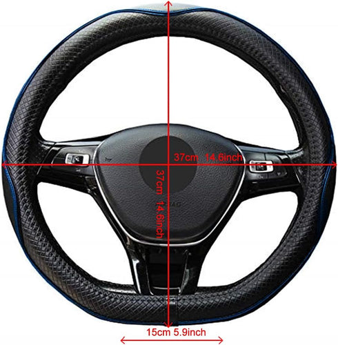 Mayco Bell Flat Bottom Steering Wheel Cover Anti-Slip,Safety,Soft,Breathable,Durable,Full Surround,Comfortable Grip Microfiber Leather (D-Shape, B...