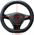 Mayco Bell Flat Bottom Steering Wheel Cover Anti-Slip,Safety,Soft,Breathable,Durable,Full Surround,Comfortable Grip Microfiber Leather (D-Shape, B...