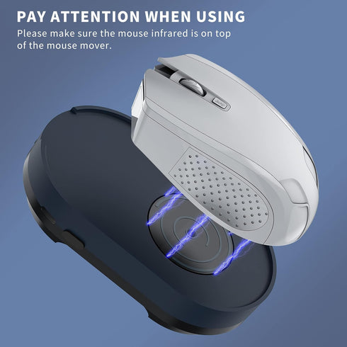 Mouse Jiggler, Undetectable Mouse Mover Device Wiggler Shaker with Drive Free USB Cable and 5V1A Adapter, Moves Mouse Automatically, Keep PC Scree...