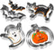 Halloween Cookie Cutters Set - 12 Pieces Stainless Steel Halloween Cookie Cutters Shape,Pumpkin, Ghost, Bat and Cat Cookie Cutter Shapes for Hallo...
