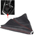 Qiilu Gear Stick Cover Universal Shift Boot Cover Car Shift Knob Cover Leather Gear Shifter Boot Dust Cover Gear Gaiter Cover Black...
