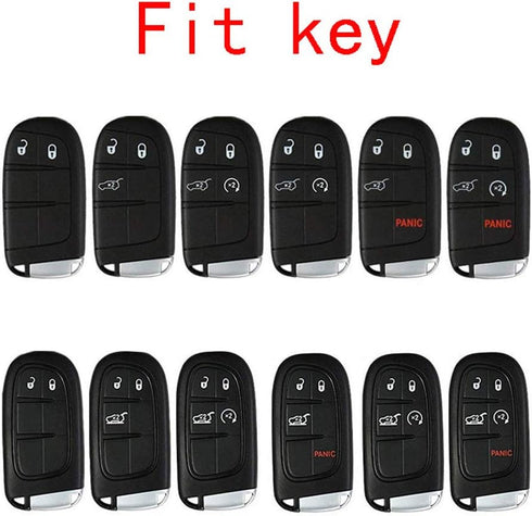 Royalfox 3d bling shiny rhinstone crystals key fob case cover compatible with Jeep Dodge chrysler (silver)...