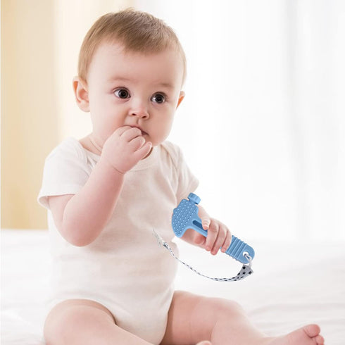 Fu Store 4 Pack Soft Silicone Teething Toys for Toddlers Infant Tools Shape Baby Teethers Relief Soothe Babies Gums Set (8 Pack Hammer Set)...