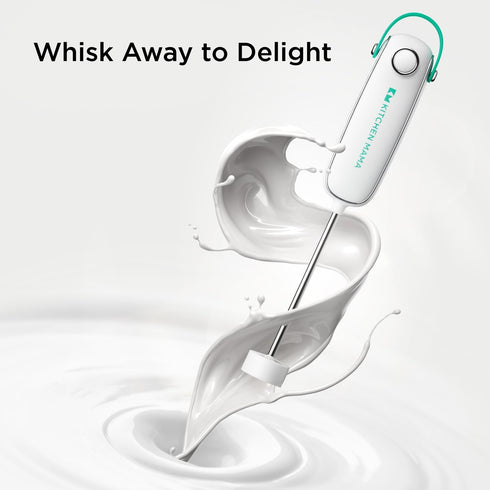 Kitchen Mama Electric Milk Frother Handheld - Mini Drink Mixer & Cold Foam Maker, Frother Wand for Coffee, Cappuccino, Lattes, Protein Powder Drin...