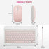 Bluetooth Keyboard and Mouse Combo Rechargeable Portable Wireless Keyboard Mouse Set for Apple iPad iPhone iOS 13 and Above Samsung Tablet Phone S...