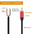 2Packs Speaker Wire RCA Audio Both Male Plug Jack Connector Adapter to Bare Wire Open End Pigtail Audio Video Lotus Plug Repair Cable for Amplifie...
