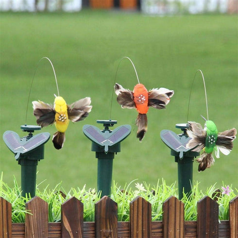 Hummingbird Flying Simulation for Garden Decoration, Window Decoration, Yards Decoration, Powered by Solar Panel (Sunflower)...