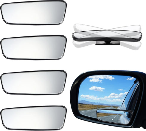 Tallew 4 Pieces Blind Spot Mirror for Car Convex Side Rear View Mirror Blindspot Automotive Rectangular Blindspot Rearview Accessories with Frame ...