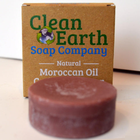 Clean Earth Moroccan Oil Solid Conditioner Bar Moisture Rich for Dry, Damaged & Dull Hair - Vegan, Eco-Friendly, Plastic-Free, Cruelty-Free...