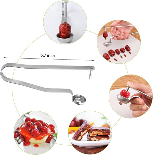 Openfly Vegetable Corer Tool, 6 Pcs Stainless Steel Fruit and Vegetable Corer Tools for Home Kitchen Cherry Pear Jujube Zucchini Chili...