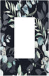 Decorative Switch Plate Covers Boho Black/Grey Eucalyptus Leaf Floral 1 Gang Single Decora GFCI Device Light Switch Cover 1 Rocker Outlet Wall Pla...