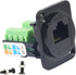 RJ45/8P8C D-Type Panel Mount Ethernet Extender Cat5E Terminal Solderless Network Adapter Keystone Jack Crimping Data Female Connector with Screw...