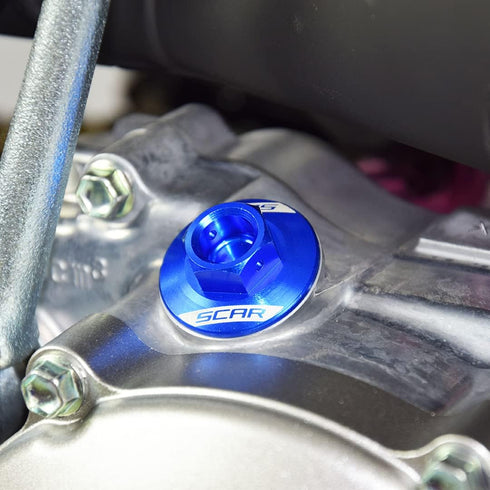 SCAR Oil Filler Plug Cap Compatible with YAMAHA YZ YZX YZF YZX WR WRF 65 85 125 250 450 YZ250F 87-24 - Blue...