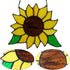 Sunflowers Gifts Stained Glass Window Hanging,Handmade Sunflower Kitchen Decor Suncatcher for Window, Sunflowers Gifts for Women,Birthday Giftss f...