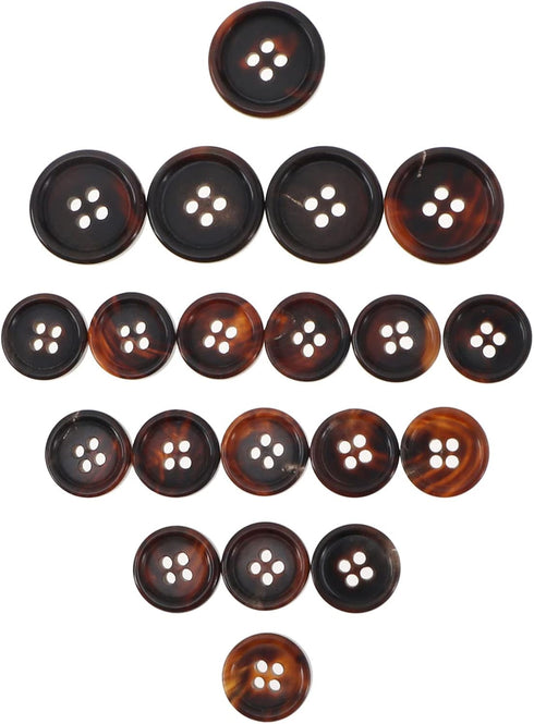 Create idea 20pcs 4 Holes Circular Button Natural Buffalo Horn Fastener for Blazers Costumes Crafts Washable Clothes Decoration 2 Sizes 15mm 20mm ...