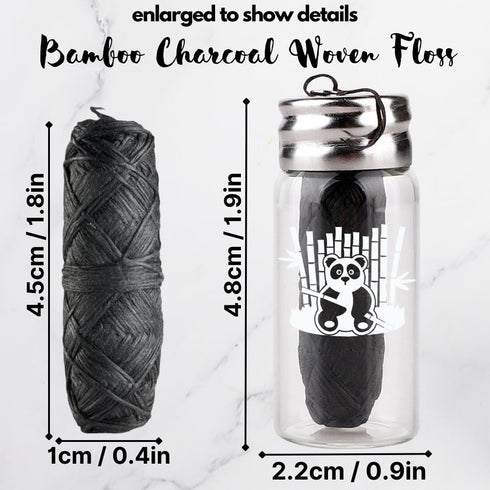 Dental Floss, Bamboo Charcoal Woven Thread, Coffee...