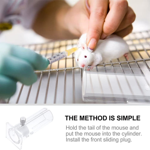 1pc Mouse Holder Mice Restrainer Clamp Stand Abdominal Injection Mice Cages Lab Equipment Retainers Organic Glass Mice Fixing Tool Acrylic...