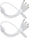 Security-01 2-Pack 1 to 4 Way DC Power Splitter Cable, Plug 5.5mm x 2.1mm, for CCTV Camera, LED Strip Light and More,White...