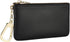 Premium Genuine Full Grain Leather Mini Coin Purse Keychain Pouch Card Holder for Men Women (Black)...