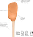 Tovolo Flex-Core Apricot Wood-Handled Spoonula, Silicone Spoon Spatula Head With Ergonomic Grip & Wooden Handle, Silicone Spatula Spoon for Cookin...