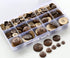 266 PCS Coconut Shell Buttons 8 Sizes Assorted (10mm-25mm) 4 Holes Coconut Button for Garment Sewing or DIY Crafts...