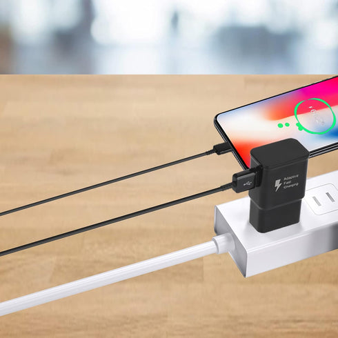 Adaptive Fast Charger Kit, KAIMENGLONG Quick Charge USB Wall Charger for Samsung Galaxy S21 /S21 Ultra 5G / S10 /S20 / S10e / S9 /S8 /Plus/Edge/Ac...