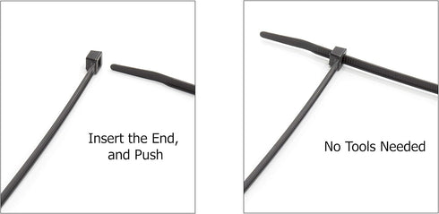 THE CIMPLE CO 17 inch Black Nylon Zip Ties (Wire, Cable Ties) - Strong - Indoor and Outdoor Rated - No Tools Needed, 100 Pack...