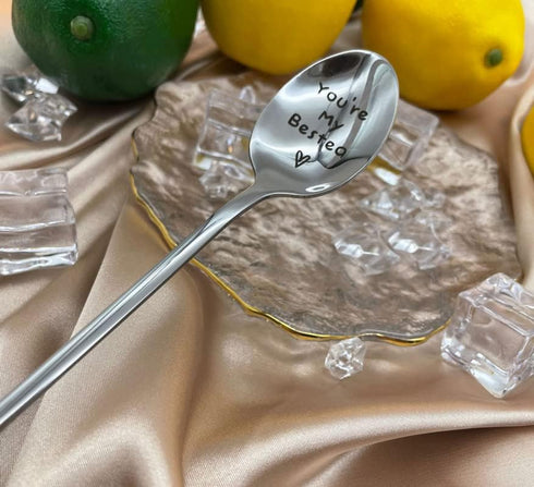 Best Friend Friendship Spoon Gift Christmas Gifts for Her Him You're My Bestea Spoon Funny Engraved Coffee Tea Spoons Coffee Tea Lovers Gifts for ...
