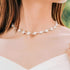 Wedding Brides Necklace Earrings Set Sliver Pearl Necklaces Bride Rhinestones Jewelry Set Crystal Choker Necklace Bridal Accessories for women...
