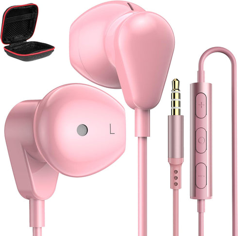 3.5mm Earbuds Wired Headphones for Samsung A25 A15 A14 A03S A23 Galaxy Note 5 8 9 S10E S10+ S8+ S9 Deep Bass 3.5mm Headset for iPhone iPad Google ...