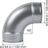 4" Inch 90? Degree Galvanized Steel Duct Elbow - Pressed Industrial Connector Bend - Ventilation Pipe Fitting - Dryer, Exhaust, Extractor Hood Air...