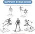 Action Figure Stand, 2PCS Assembly Action Figure Display Holder Base Doll Model Support Stand Compatible with HG RG SD SHF Gundam 1/144 Toy (Trans...