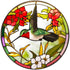 Stained Glass Hummingbird Window Clings Anti-Collision Window Decals Summer Window Stickers Static Clings Birds Strikes on Window Glass Non Adhesi...