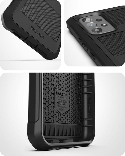 ENCASED Falcon Armor for Samsung Galaxy A53 5G Case with Built-in Screen Protector (Black)...